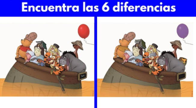 Halla las 6 diferencias en la escena de 'Winnie Pooh' y triunfa