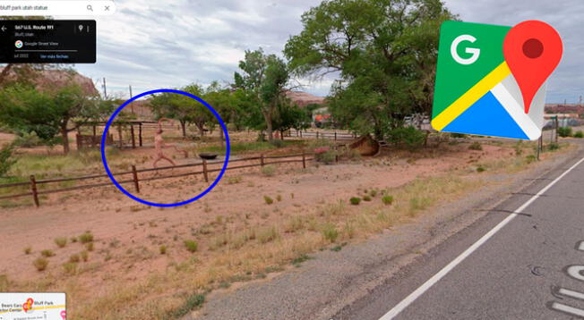 Google Maps captó una extraña 'criatura' en una desolada carretera y las imágenes son virales en redes sociales.