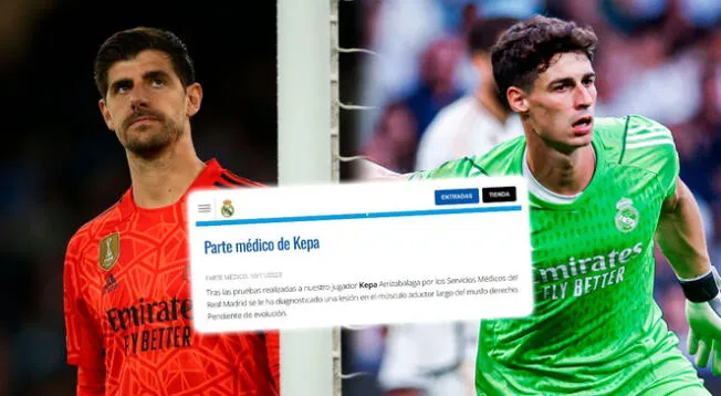 Real Madrid anunció lesión de Kepa, portero que vino a reemplazar a Courtois