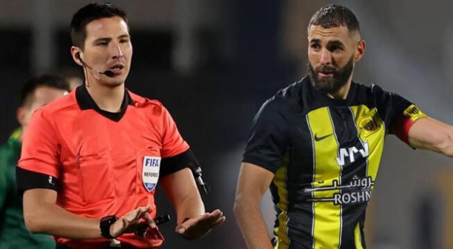 Kevin Ortega encaró a Karim Benze.ma por pedirle penal en la Liga de Arabia