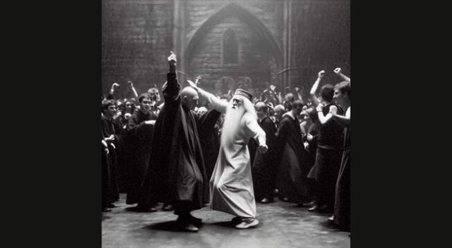 Dumbledore parece que se acopló rápido a los invitados.