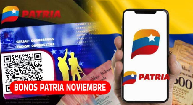 Los próximos días de noviembre se pagaran diversos bonos de la Patria.