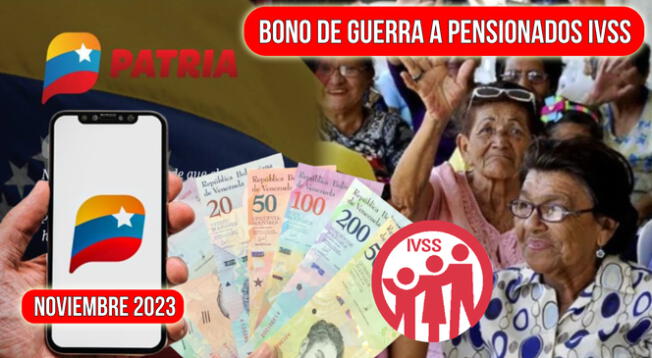 Conoce cuál es el NUEVO MONTO del Bono de Guerra a Pensionados del IVSS en noviembre vía Monedero Patria.