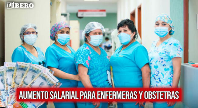 Dina Boluarte anunció el incremento de salario para enfermeras y obstetras.