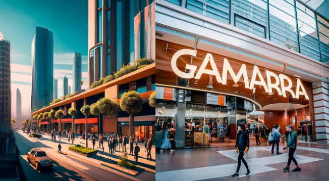 "Gamarra", así luciría el logo del emporio comercial según la IA.