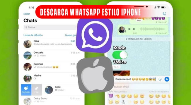 Descarga WhatsApp estilo iPhone en tu celular y disfruta de sus funciones.