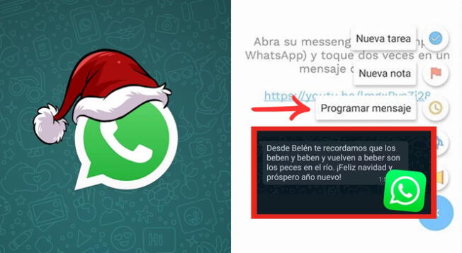 Revisa AQUÍ el modo de programar un mensaje de Navidad en WhatsApp.