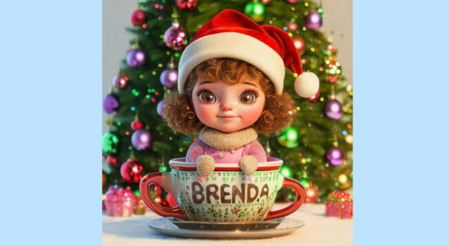 Nombre Brenda creado con Inteligencia Artificial para Navidad.