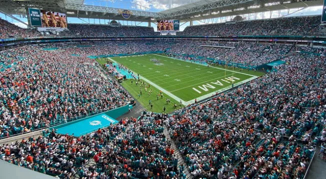 Los Miami Dolphins de la NFL son locales en el Hard Rock Stadium.