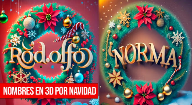 Descarga la lista de nombres en 3D más populares para celebrar la Navidad.