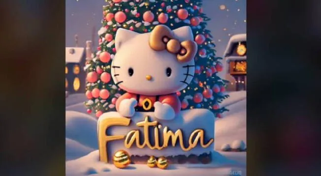 Ideogram: conoce más imágenes de IA con Hello Kitty en Navidad