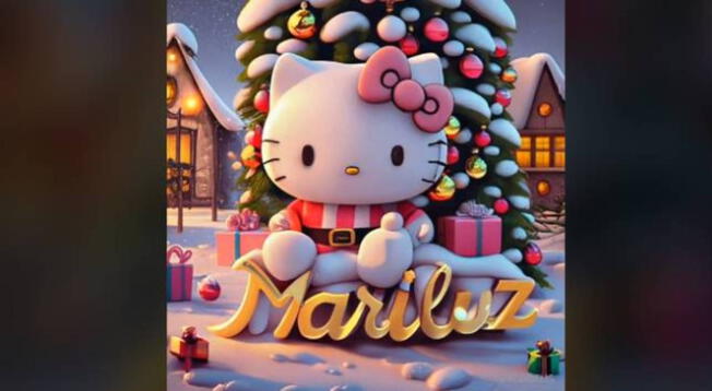 Las mejores imágenes de Ideogram con Hello Kitty en Navidad