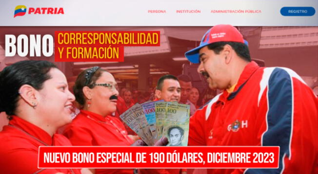 Conoce la fecha del pago del nuevo Bono Corresponsabilidad y formación, de diciembre en Venezuela.