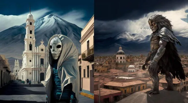 Así imagina Midjourney a los departamentos de Arequipa y Ayacucho como villanos.