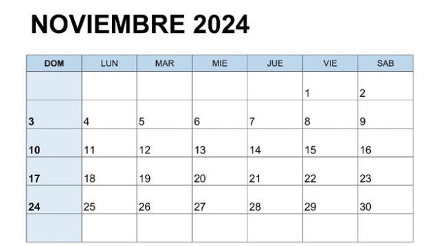 Noviembre 2024: revisa el día de tu cumpleaños en este mes