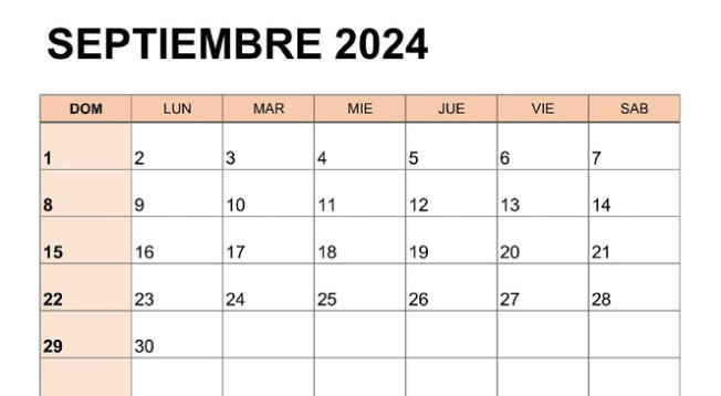 Setiembre 2024: revisa el día de tu cumpleaños en este 2024