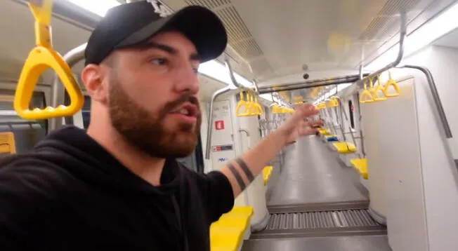 Un youtuber español compartió en su canal la experiencia que le tocó vivir en el Metro de Lima Línea 2.