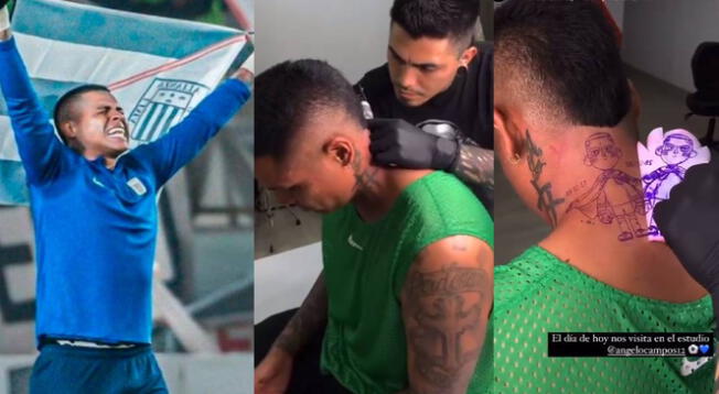 Ángelo Campos se hizo un tatuaje en conmemoración del Día del Hincha Blanquiazul.