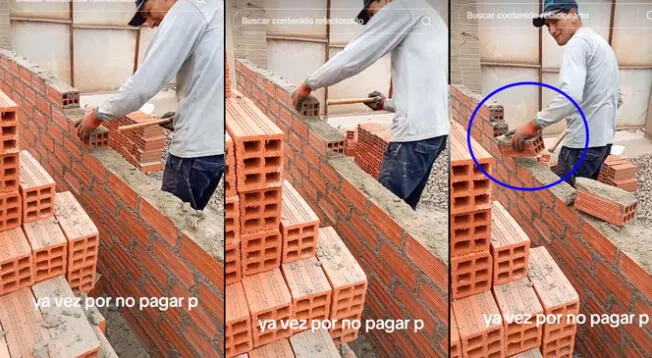 Este albañil peruano se ha vuelto viral por desmontar la pared que construyó ya que no le querían pagar por ello.