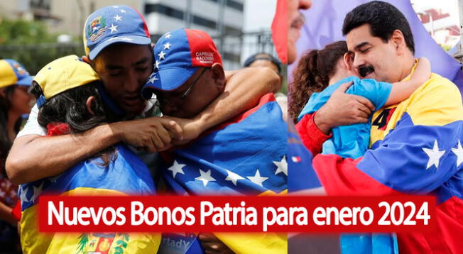 Conoce los bonos de la patria que llegarán con aumento para enero del 2024 en Venezuela.