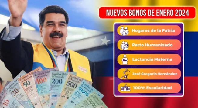 Conoce cuáles son los montos de los nuevos bonos anunciados por Maduro en Venezuela.