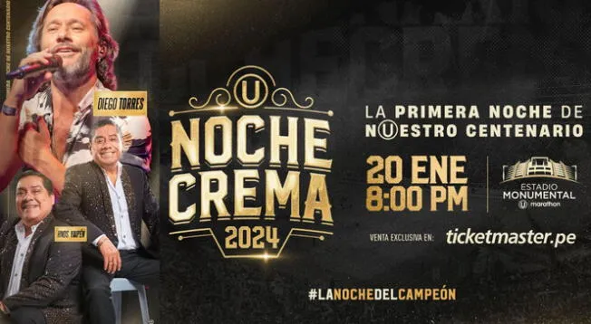 ¡No te pierdas la Noche Crema! AQUÍ conoce información sobre la venta de entradas.