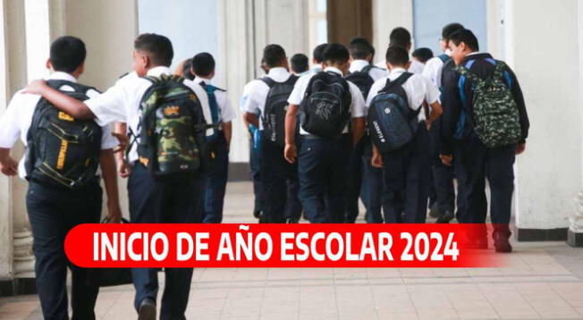 El inicio de año escolar este 2024 será el 11 de marzo, según informó Minedu.