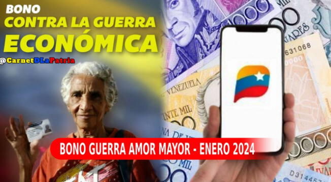 El Bono Guerra de Amor Mayor llegará al Sistema Patria los próximos días.