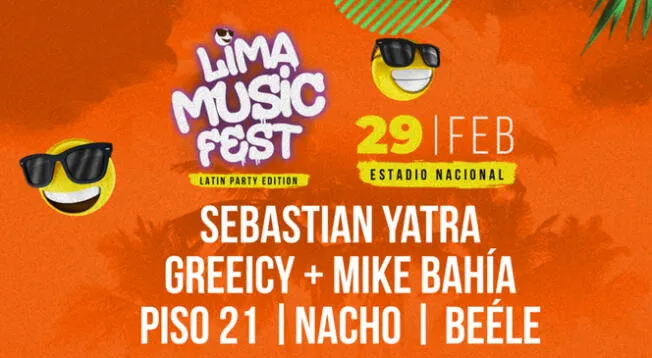 Lima Music Fest trae su Latin Party Edition este 29 de febrero en el Estadio Nacional.