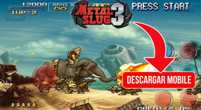 Descarga la versión más actualizada de Metal Slug 3 APK MOD para celulares Android.