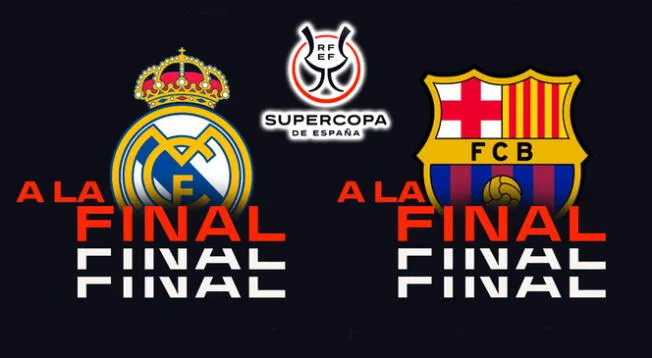 Real Madrid y Barcelona van en busca del título de la Supercopa de España.