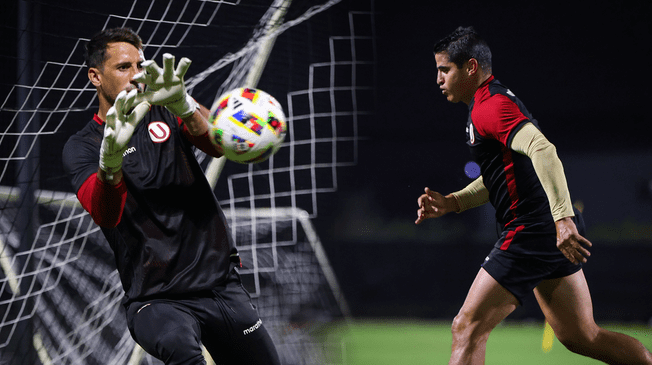 Britos y Aldo Corzo serían titulares ante Atlético Nacional. Foto: Composición Líbero/Universitario