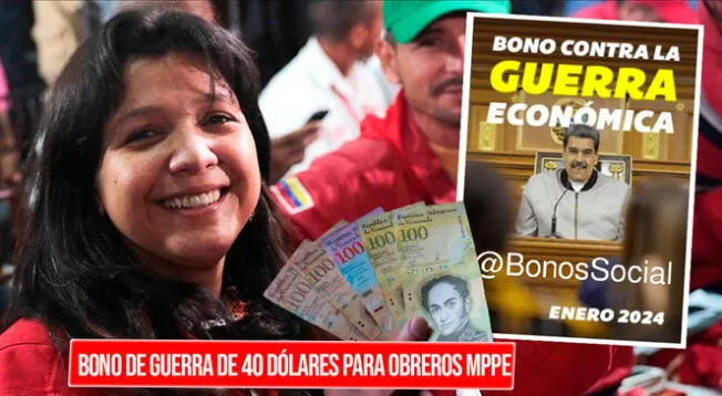 Bono de Guerra de 40 dólares para obreros MPPE en Venezuela. Cómo cobrar este subsidio vía Sistema Patria.