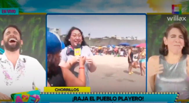 Reportera de 'Amor y fuego' se encontraba en una transmisión en la playa Agua Dulce, cuando de pronto dijo una grosería.