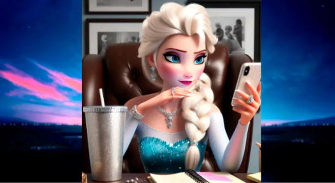 Elsa de 'Frozen' para descargar totalmente gratis con Inteligencia Artificial.