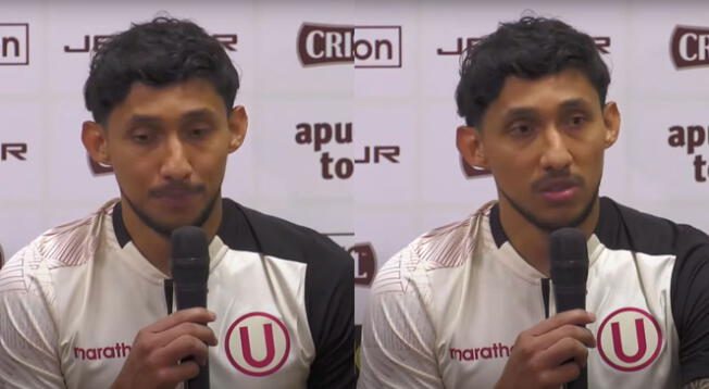 Christofer Gonzáles estuvo en conferencia de prensa de Universitario.