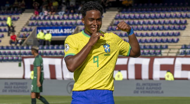Brasil venció 1-0 a Bolivia con gol de Endrick por el Preolímpico Sub-23