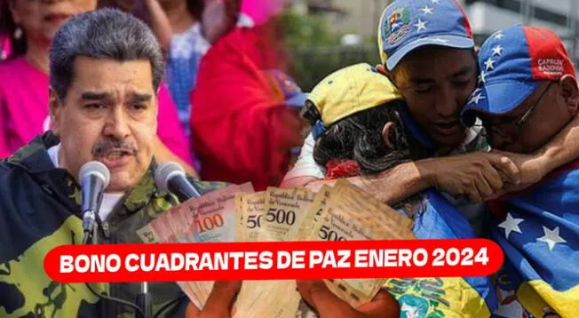 El Bono Cuadrantes de Paz enero 2024 se pagará en los próximos días.