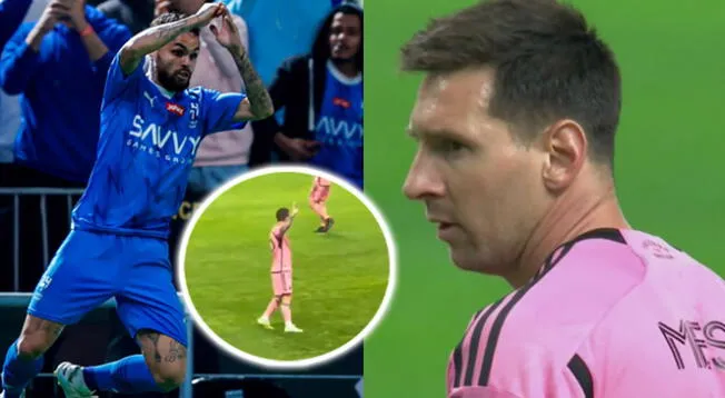 Lionel Messi y su reacción tras ver que jugador de Al Hilal celebró a lo Cristiano Ronaldo.