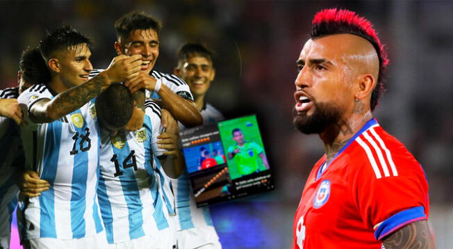 Vidal terminó furioso con el arbitraje del Argentina vs. Chile sub-23