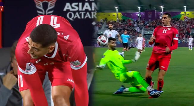 Pablo Sabbag fuerza al gol de Siria en la Copa Asiática.