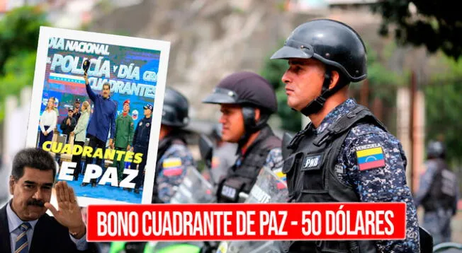 Conoce cómo cobrar hoy el Bono Cuadrante de Paz de Venezuela.