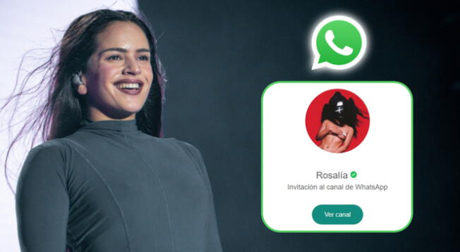 Recibe mensaje de Rosalía uniéndote GRATIS a su canal de WhatsApp.