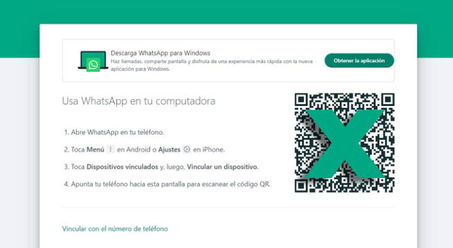 Cómo volver a abrir WhatsApp web sin escanear código QR