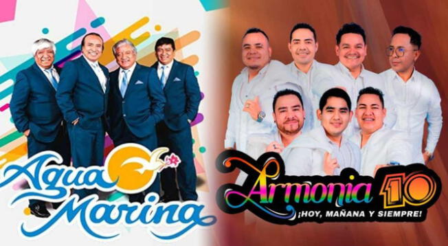 Agua Marina y Armonía 10 ofrecerán un concierto totalmente gratis en Puente Piedra.