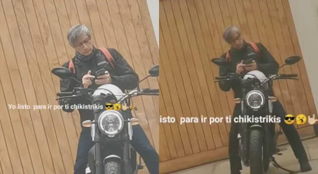 Federico Salazar captado en moto y usuarios bromean con él
