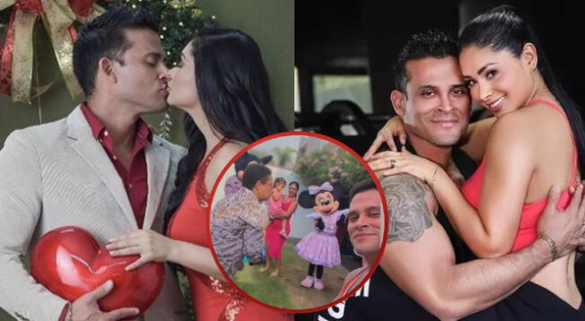 Christian Domínguez pasó día con Pamela Franco en cumpleaños de su hija