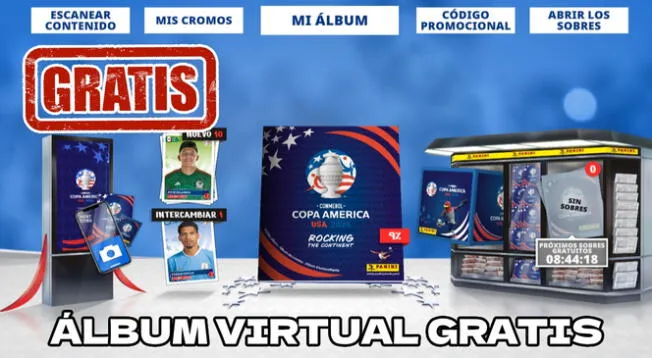 Descarga gratis el álbum virtual de la Copa América USA 2024 de Panini para smartphones Android.