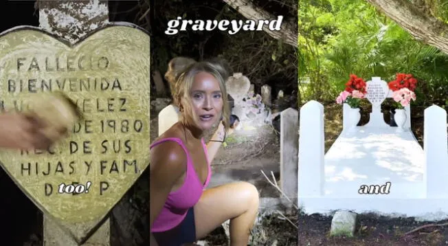 TikToker es viral por limpiar las tumbas de los cementerios durante la noche
