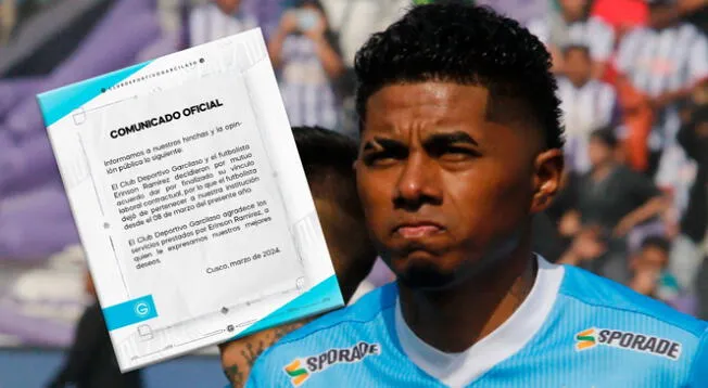 Deportivo Garcilaso brindó sorpresiva noticia sobre el futuro de Erinson Ramírez